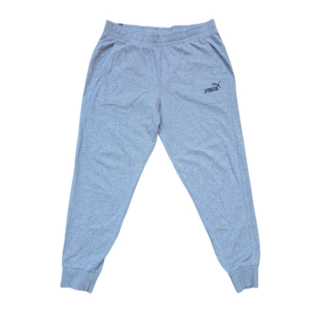 Puma Mens Heather Grey Jogger Sweatpants Size XL Athletic Training Pants